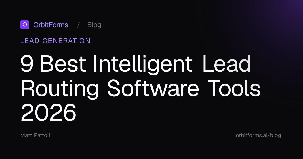 9 Best Intelligent Lead Routing Software Tools 2026